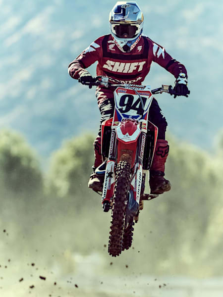 Photographed for The Red Bulletin while training in Lake Elsinore, CA, on Dec. 21.