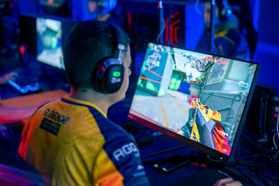 Detail of screen at Red Bull Campus Clutch in Bratislava, Slovakia, on November 4, 2023. 