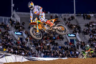 Chase Sexton at AMA Supercross Series Round 17 in Salt Lake City, UT