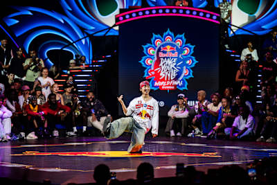 The D. Soraki competes at Red Bull Dance Your Style World Final at NSCI in Mumbai, India on november 9th, 2024. 
