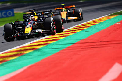 Max Verstappen von Oracle Red Bull Racing beim Großen Preis von Belgien am 28. Juli 2024.