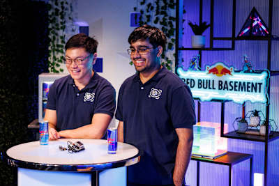 Argus founders Arjun Oberoi and Daniel Kim after winning the Red Bull Basement National Final 