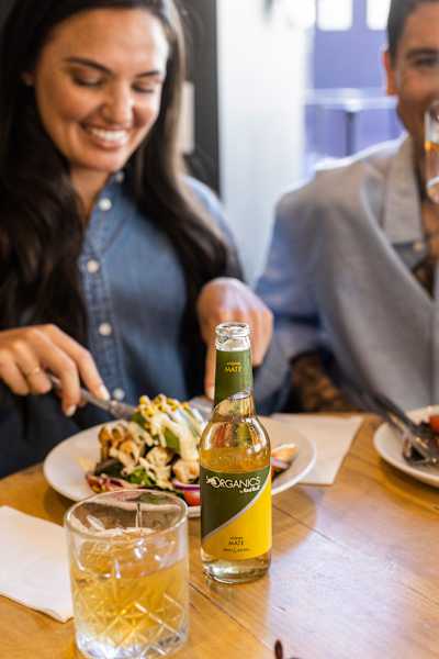 People enjoying a meal.