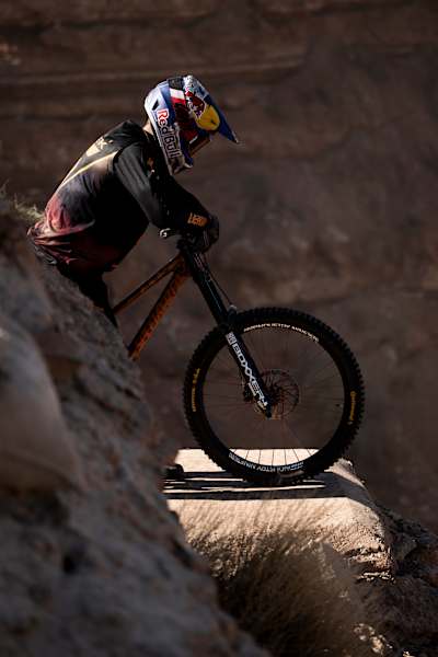 Szymon Godziek on the edge at Red Bull Rampage.