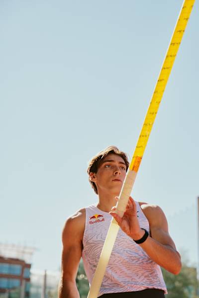 Armand Duplantis poses for a portrait in Stockholm, Sweden on August 8, 2022