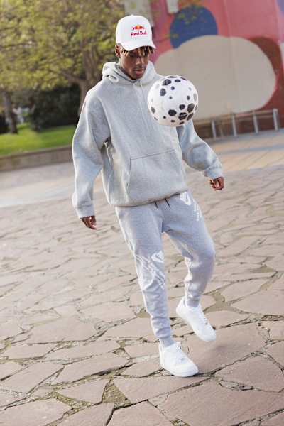 Spain forward Nico Williams shows off freestyle football skills in Bilbao, Spain. 