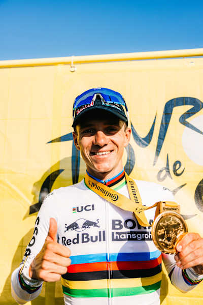 Remco Evenepoel della Red Bull – BORA – hansgrohe durante la 16ª tappa del 113° Tour de France.