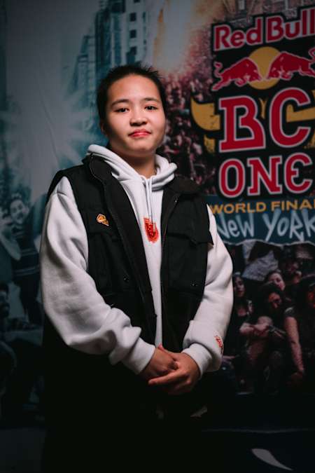B-girl 671 from China poses for a portrait at the Red Bull BC One World Final in New York, USA on November 8th, 2022