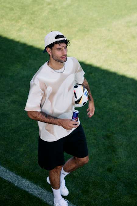 Portrait of Liverpool FC and Hungary footballer Dominik Szoboszlai in Budapest, Hungary.