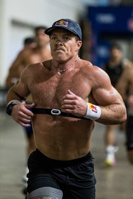 Noah Ohlsen competes at the Hyrox World Championship in Chicago, Illinois, USA on June 15, 2025.