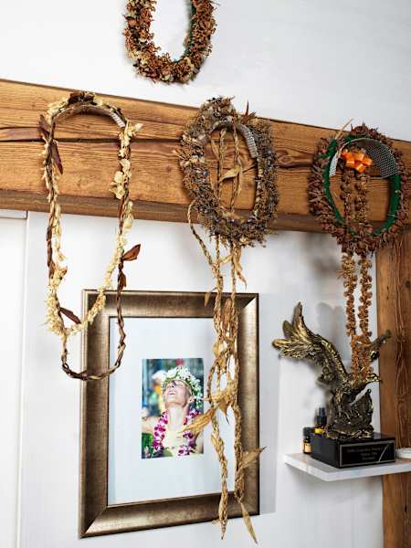 Detail of Natascha Badmann's previous victory crowns, captured in Switzerland on September 2, 2020. 