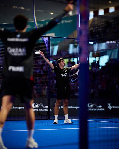Arturo Coello during the semi finals of the Cupra Costa Daurada Tarragona Premier Padel P1 in Tarragona, Spain on August 2, 2025. 
