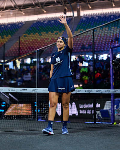 Delfina Brea Senesi prior to the Round of 16 of the Premier Padel P1 Buenos Aires, Argentina on May 14, 2026.