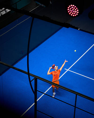 Juan Lebron during the semi-finals of the Miami Premier Padel P1 in March 2026.