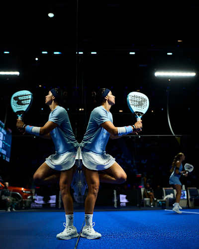 Delfina Brea during the semi finals of the Premier Padel P1 Pretoria in South Africa in August 2026.