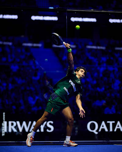 Jorge Nieto durante la final del Premier Padel P1 de Madrid, España, en septiembre de 2026.