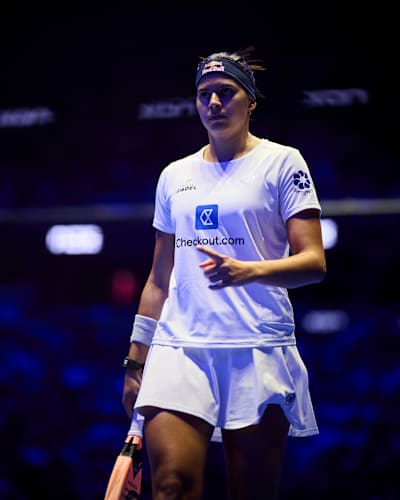 Delfina Brea during the finals of the Premier Padel P1 Madrid, Spain in September 2026.