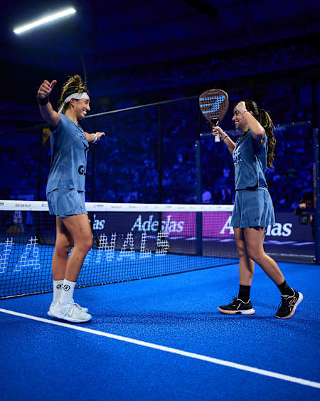 Beatriz Gonzalez Fernandez et Claudia Fernandez Sanchez lors des finales du Qatar Airways Premier Padel Finals Barcelona, Espagne, le 14 décembre 2025.