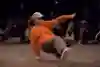 Bgirl Ami footwork at Nordic Break League in Copenhagen, Denmark on October 22, 2021 
