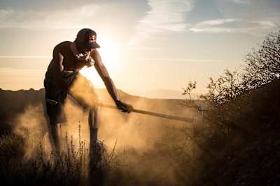 Gee Atherton at Red Bull Rampage in 2012