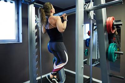 Chin ups are a great way to build strength for Red Bull Neptune Steps