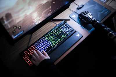 An image of Daniel Melville gaming with Predator gear