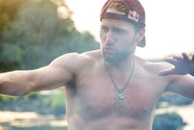 Kayaker Dane Jackson pictured during an expedition to the Ivindo river in Gabon.