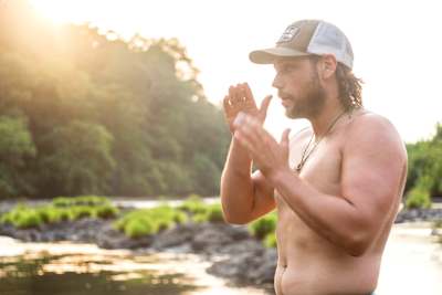 Canadian kayaker Kalob Grady seen on the Ivindo river in Gabon.