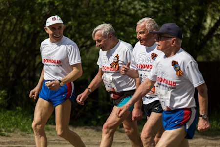 Participants compete during the Wings for Life World Run in Kolomna, Russia on May 8, 2016.