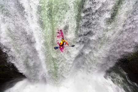 Dane Jackson performs at the Tomata 1 Waterfalls in the Alseseca river in Tlapacoyan, Veracruz, Mexico, on 13th of January 2015.