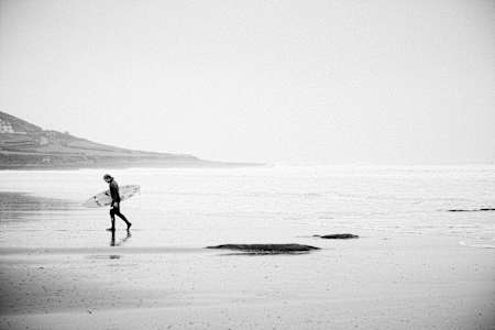 Andrew Cotton seen during a training session in his hometown Croyde, United Kingdom on March 16th, 2015