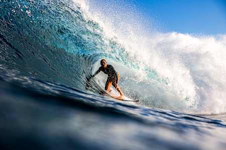 Carissa Moore surfs at Haleiwa, Hawaii