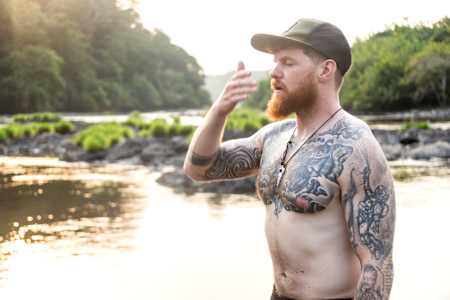 British kayaker Bren Orton seen during the Ivindo River expedition in Gabon.