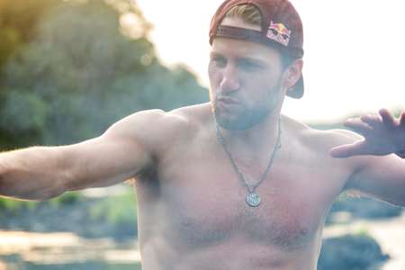 Kayaker Dane Jackson pictured during an expedition to the Ivindo river in Gabon.
