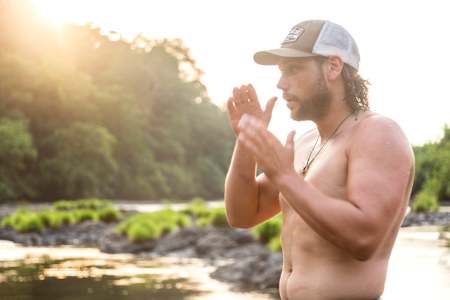 Canadian kayaker Kalob Grady seen on the Ivindo river in Gabon.