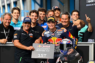 Carlos Cano is the happy winner of Race 2 in Assen 2026