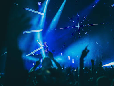 A photo of Tïesto performing at the Festival Estéreo Picnic in Bogota, Colombia, in April, 2019.