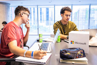Lucas Rafael and Rafael Altaf prepare for the Red Bull Basement National Final in São Paulo, Brazil on November 13, 2024. 