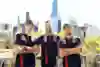 Max Verstappen, Daniel Ricciardo and Sergio Pérez of Oracle Red Bull Racing at the 2023 Australian Grand Prix.