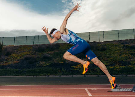 Karsten Warholm during a training session in Tenerife. 
