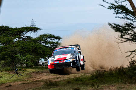 Sébastien Ogier performing during the World Rally Championship Kenya 2022 in Naivasha, Kenya on June 25, 2022. 
