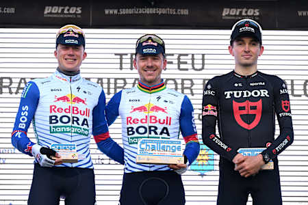 Maxim Van Gils and Remco Evenepoel on the podium