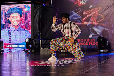 Locking Sion at Red Bull Dance Your Style 2021 in Lagos, Nigeria