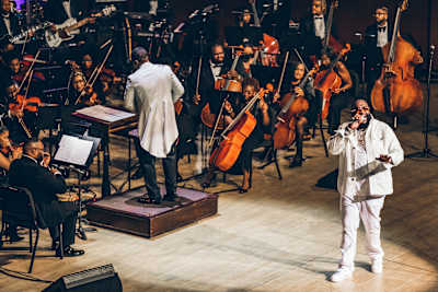 Rick Ross performing at Red Bull Symphonic in Atlanta, GA