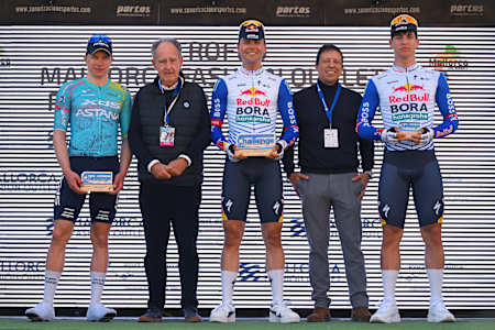 Arne Marit und Alessio Magagnotti auf dem Podium des Trofeo Palma