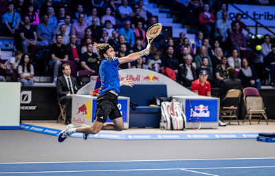 Stefanos Tsitsipas at the 2023 Erste Bank Open ATP Tournament in Vienna 