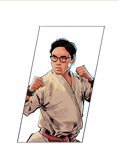 Illustration of Red Bull Kumite 2023 competitor NL.