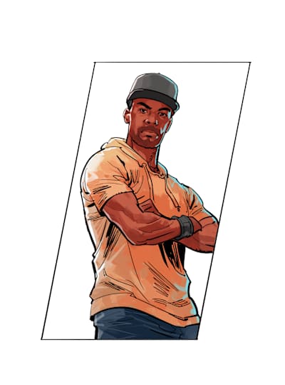 Illustrated image of Red Bull Kumite competitor Problem X.