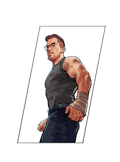 Illustrated image of Red Bull Kumite competitor Big Bird.