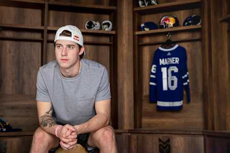 Mitch Marner poses for a portrait in Toronto, Ontario on November 9, 2020.  